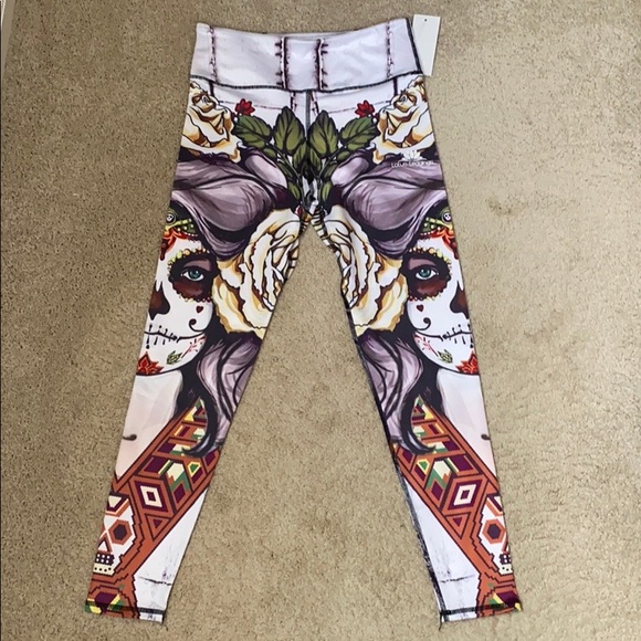 Lotus Leggings Pants - Sugar Skull Leggings